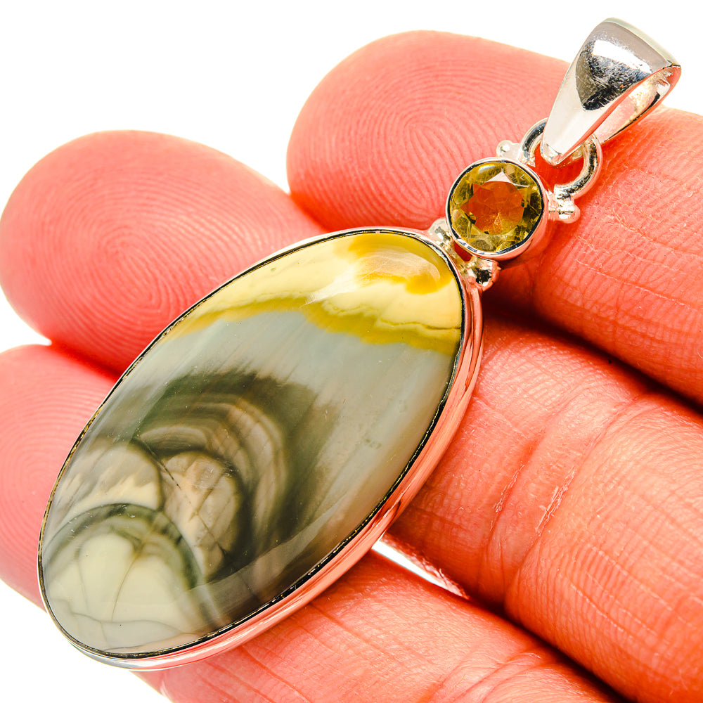 Polychrome Jasper Pendants handcrafted by Anasilvercos - PD25410