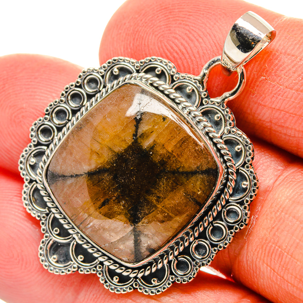 Chiastolite Pendants handcrafted by Anasilvercos - PD25413