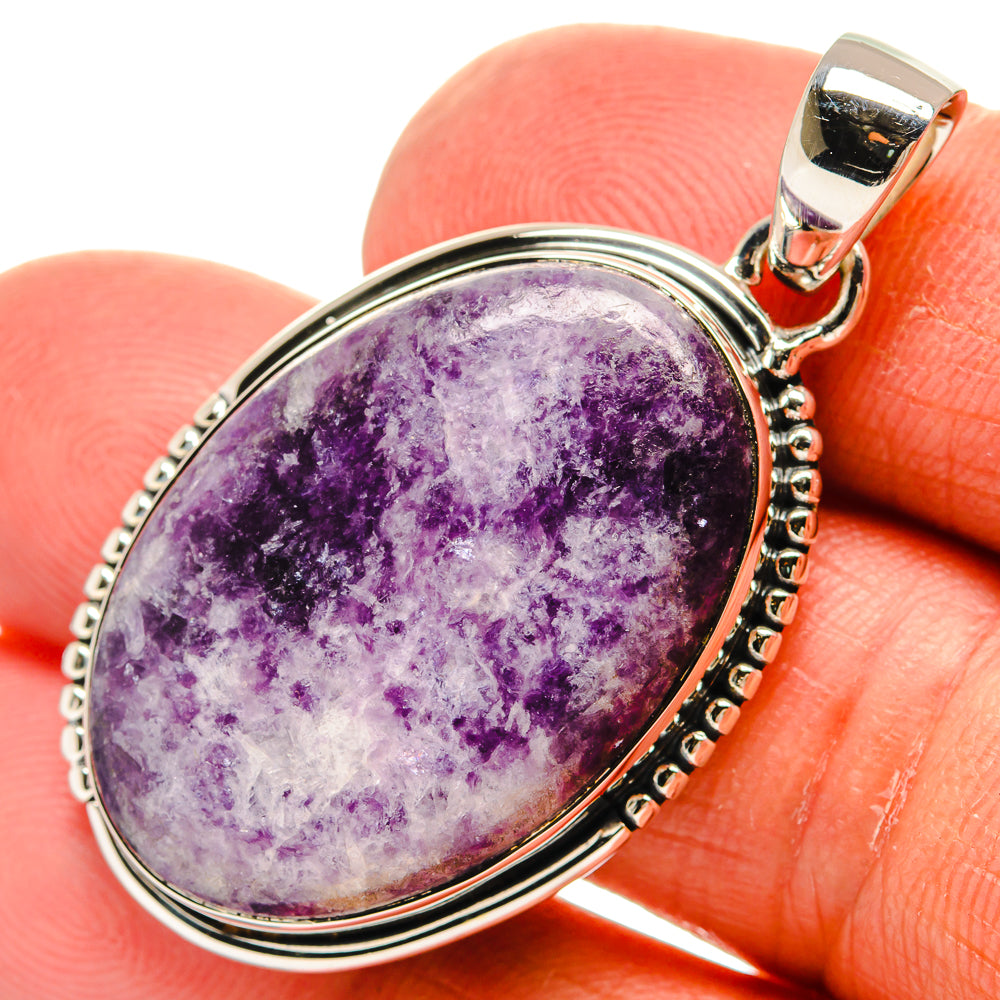 Lepidolite Pendants handcrafted by Anasilvercos - PD25417