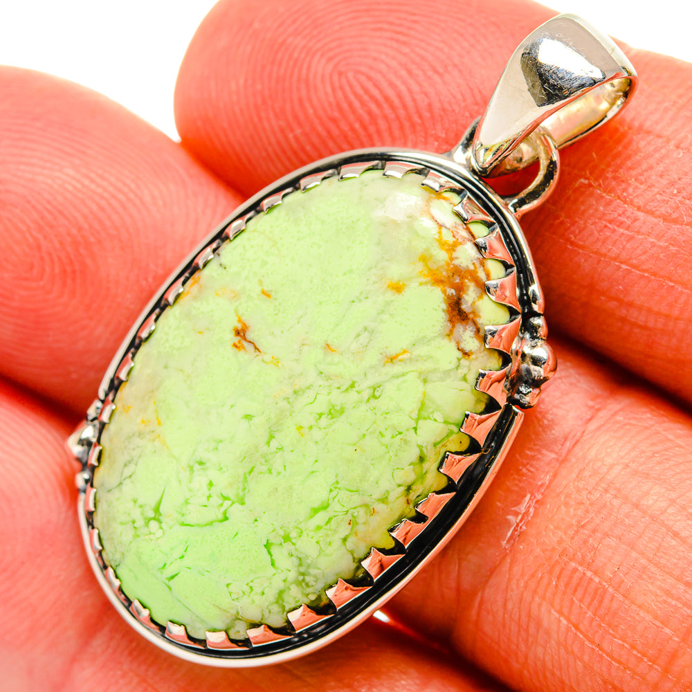 Lemon Chrysoprase Pendants handcrafted by Anasilvercos - PD25425