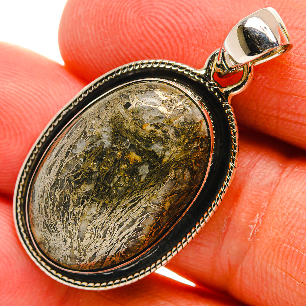 Pyrite Agate Pendants handcrafted by Anasilvercos - PD25429
