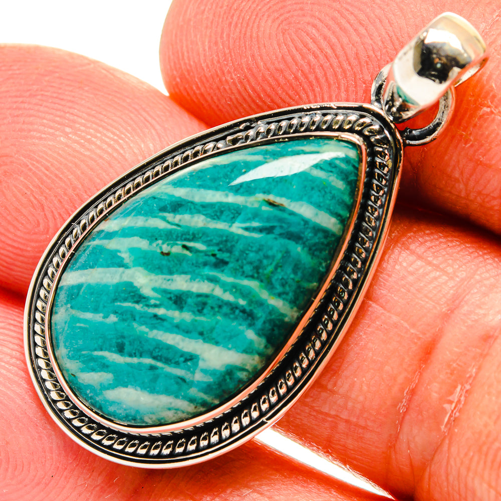 Amazonite Pendants handcrafted by Anasilvercos - PD25435