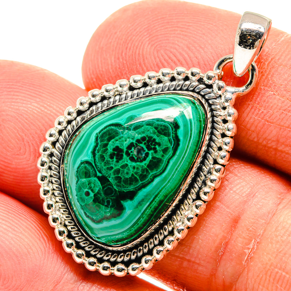 Malachite Pendants handcrafted by Anasilvercos - PD25441