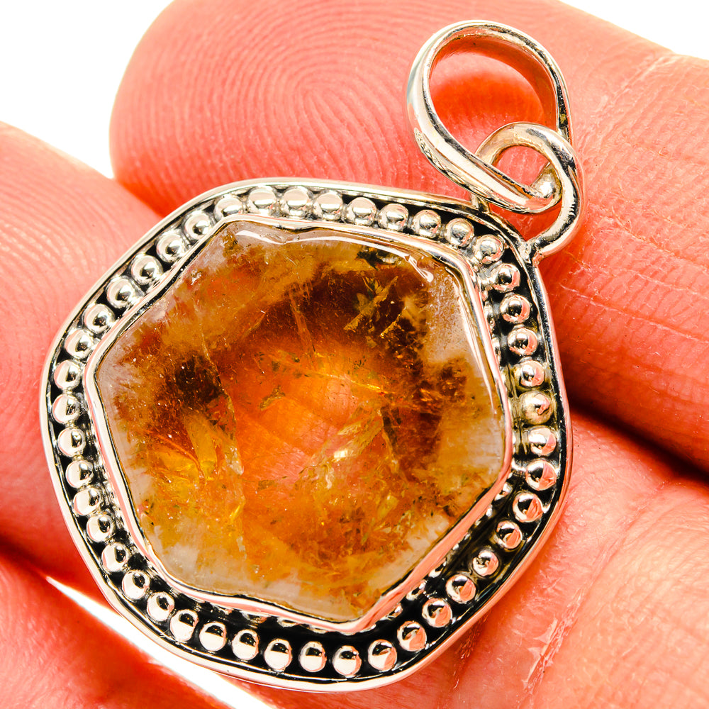 Citrine Pendants handcrafted by Anasilvercos - PD25446