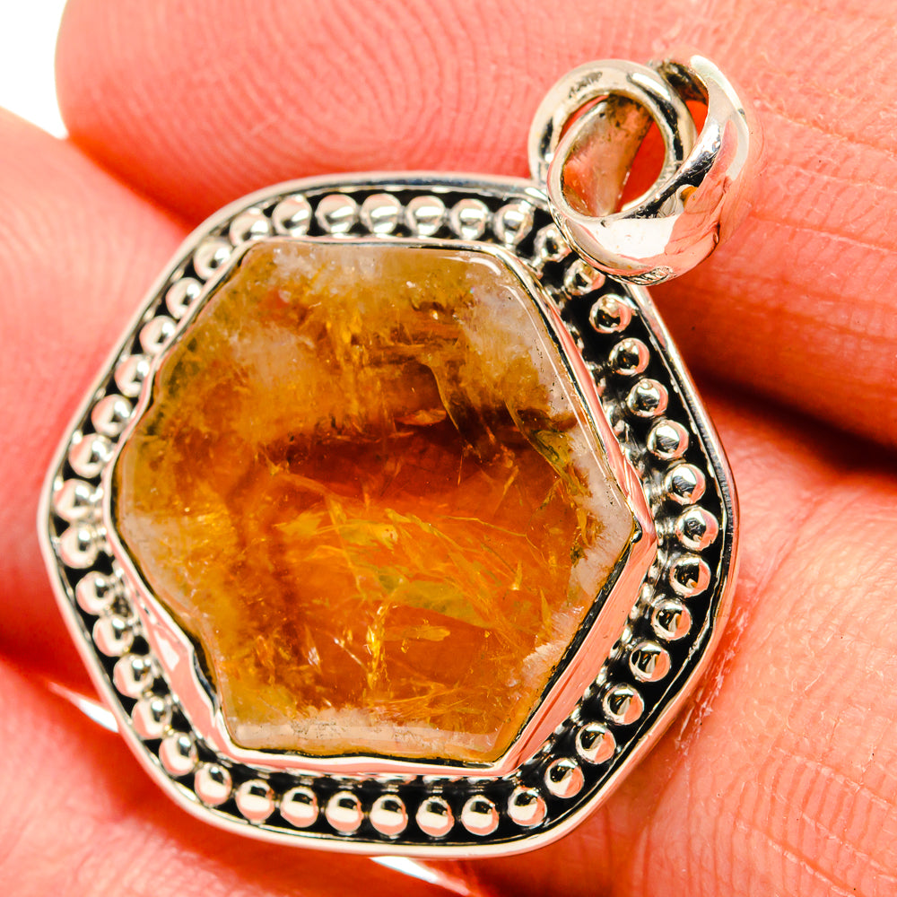 Citrine Pendants handcrafted by Anasilvercos - PD25448