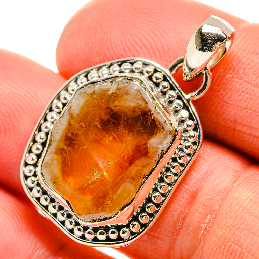 Citrine Pendants handcrafted by Anasilvercos - PD25449