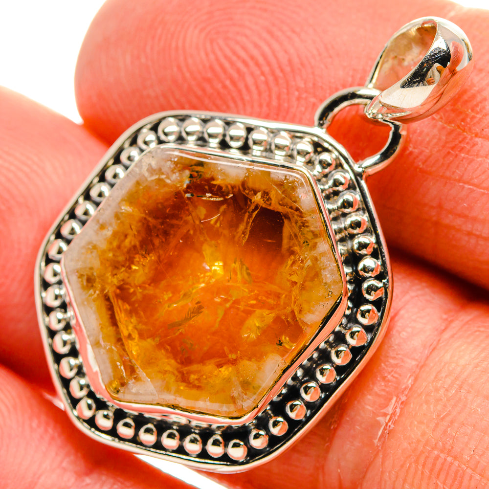 Citrine Pendants handcrafted by Anasilvercos - PD25451