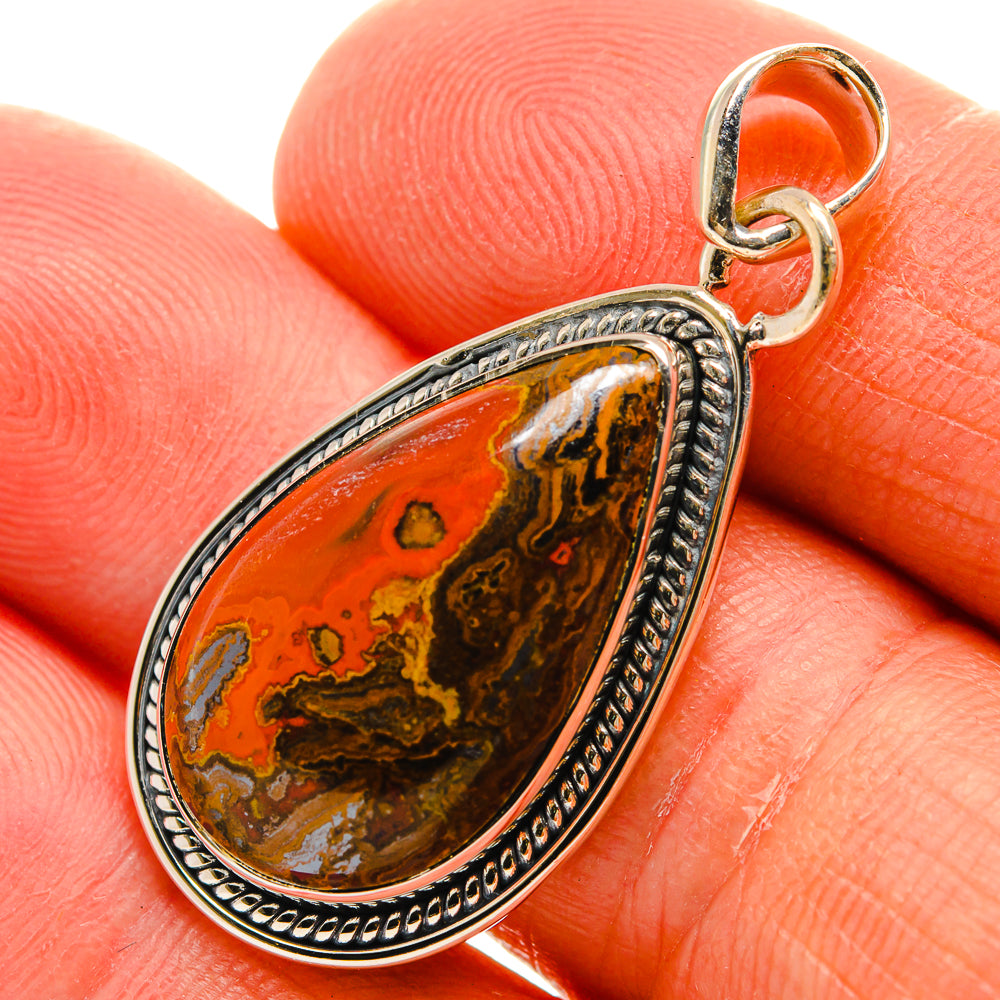 Moroccan Agate Pendants handcrafted by Anasilvercos - PD25467