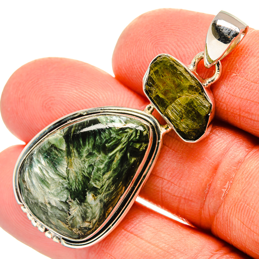 Seraphinite Pendants handcrafted by Anasilvercos - PD25487