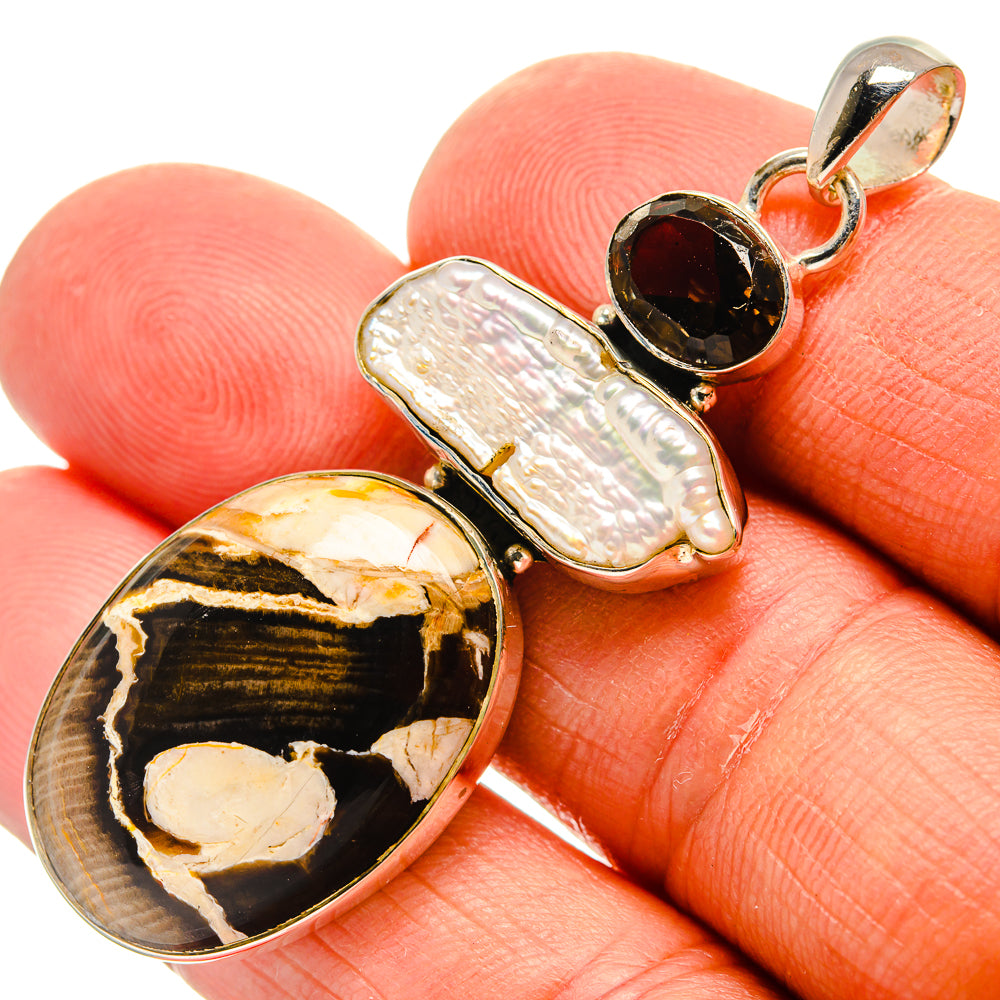 Peanut Wood Jasper Pendants handcrafted by Anasilvercos - PD25490