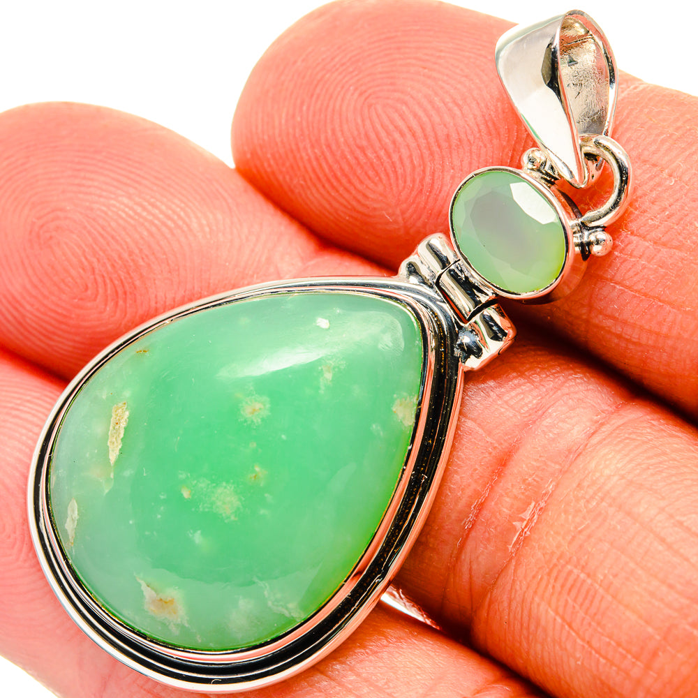 Chrysoprase Pendants handcrafted by Anasilvercos - PD25496