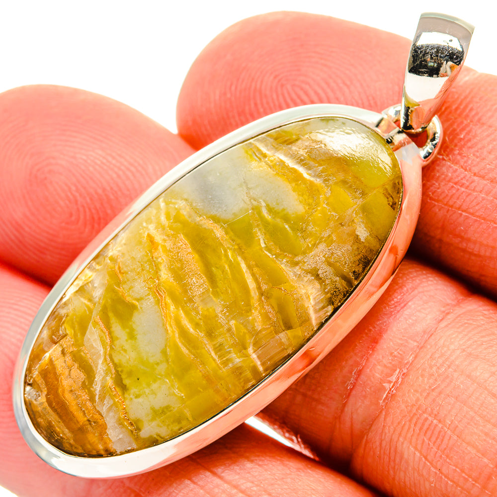 Plume Agate Pendants handcrafted by Anasilvercos - PD25498