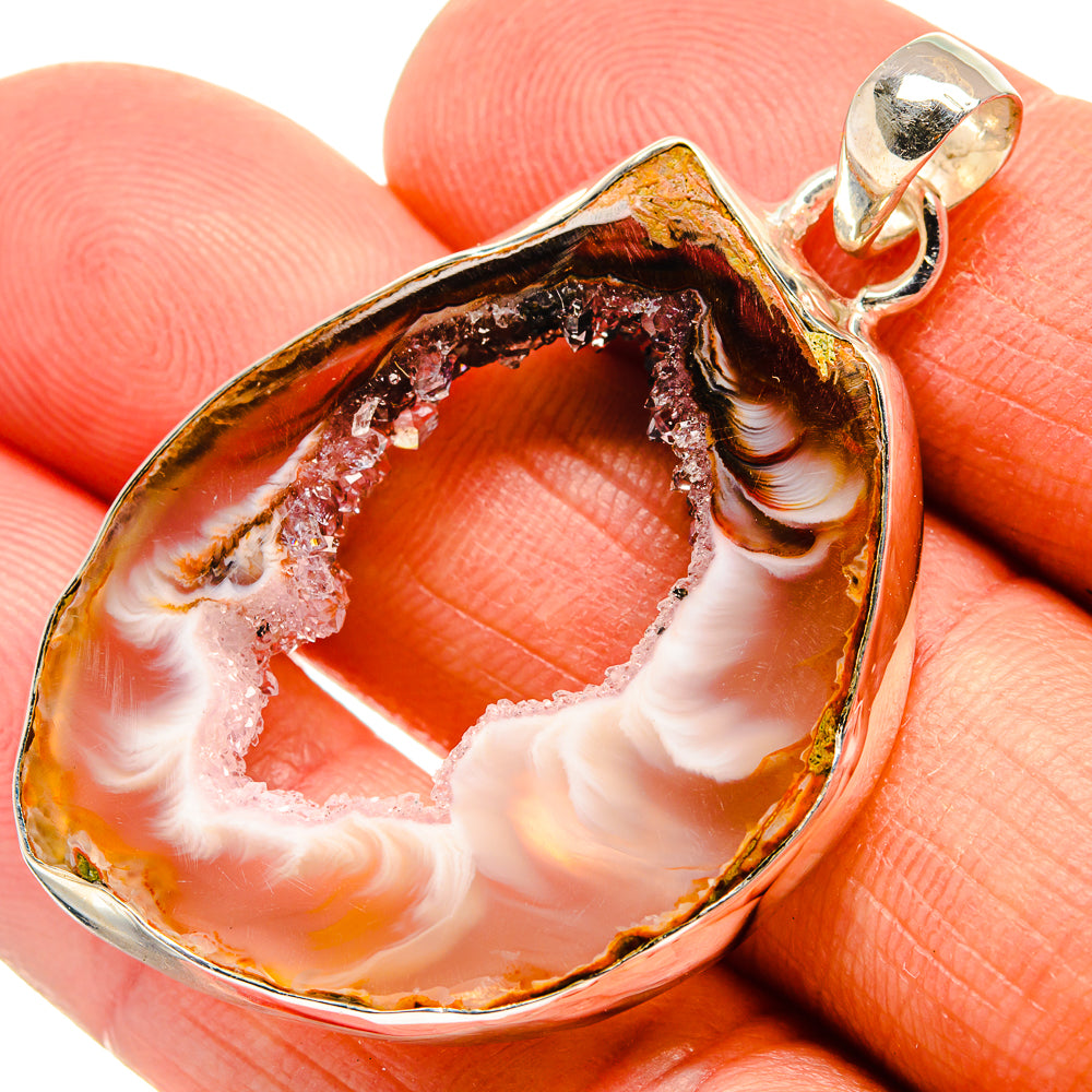 Coconut Geode Druzy Pendants handcrafted by Anasilvercos - PD25504