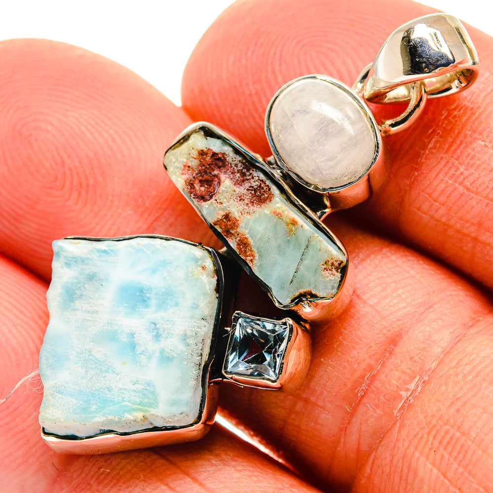 Larimar Pendants handcrafted by Anasilvercos - PD25513