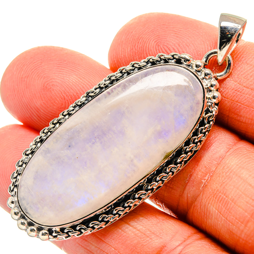 Rainbow Moonstone Pendants handcrafted by Anasilvercos - PD25525