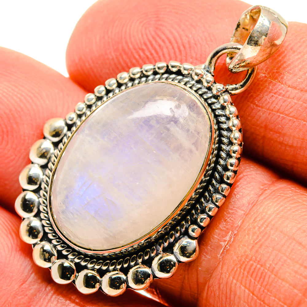 Rainbow Moonstone Pendants handcrafted by Anasilvercos - PD25529