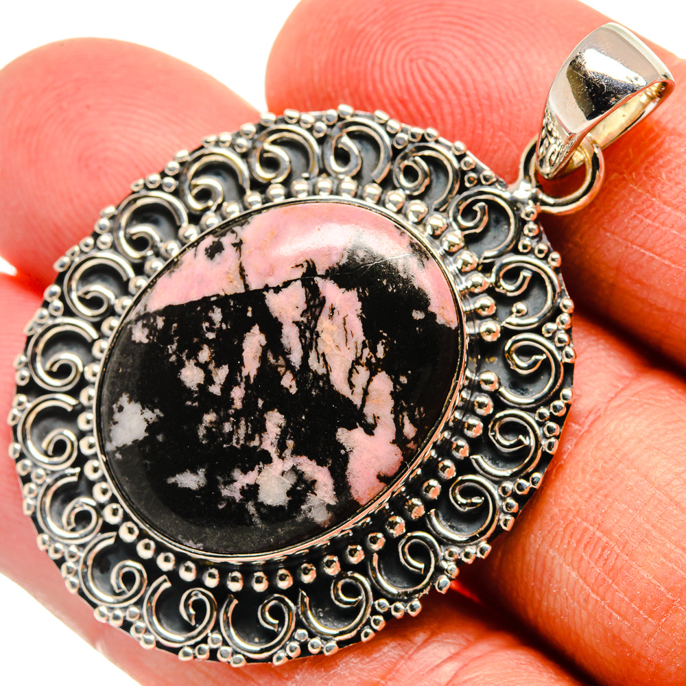 Rhodonite Pendants handcrafted by Anasilvercos - PD25533