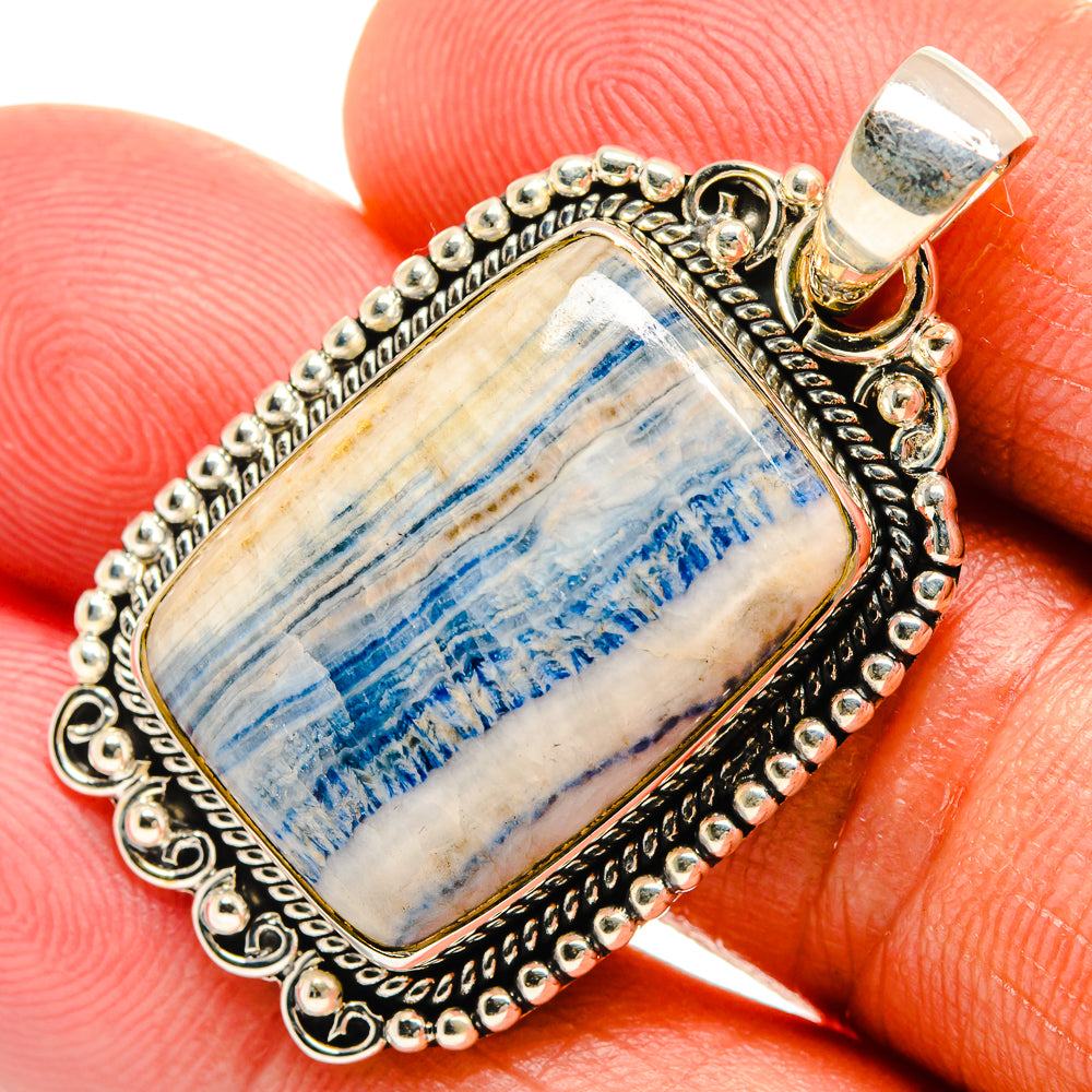 Blue Scheelite Pendants handcrafted by Anasilvercos - PD25538