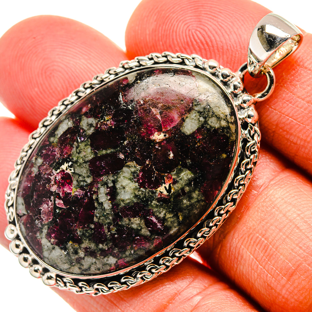 Russian Eudialyte Pendants handcrafted by Anasilvercos - PD25542
