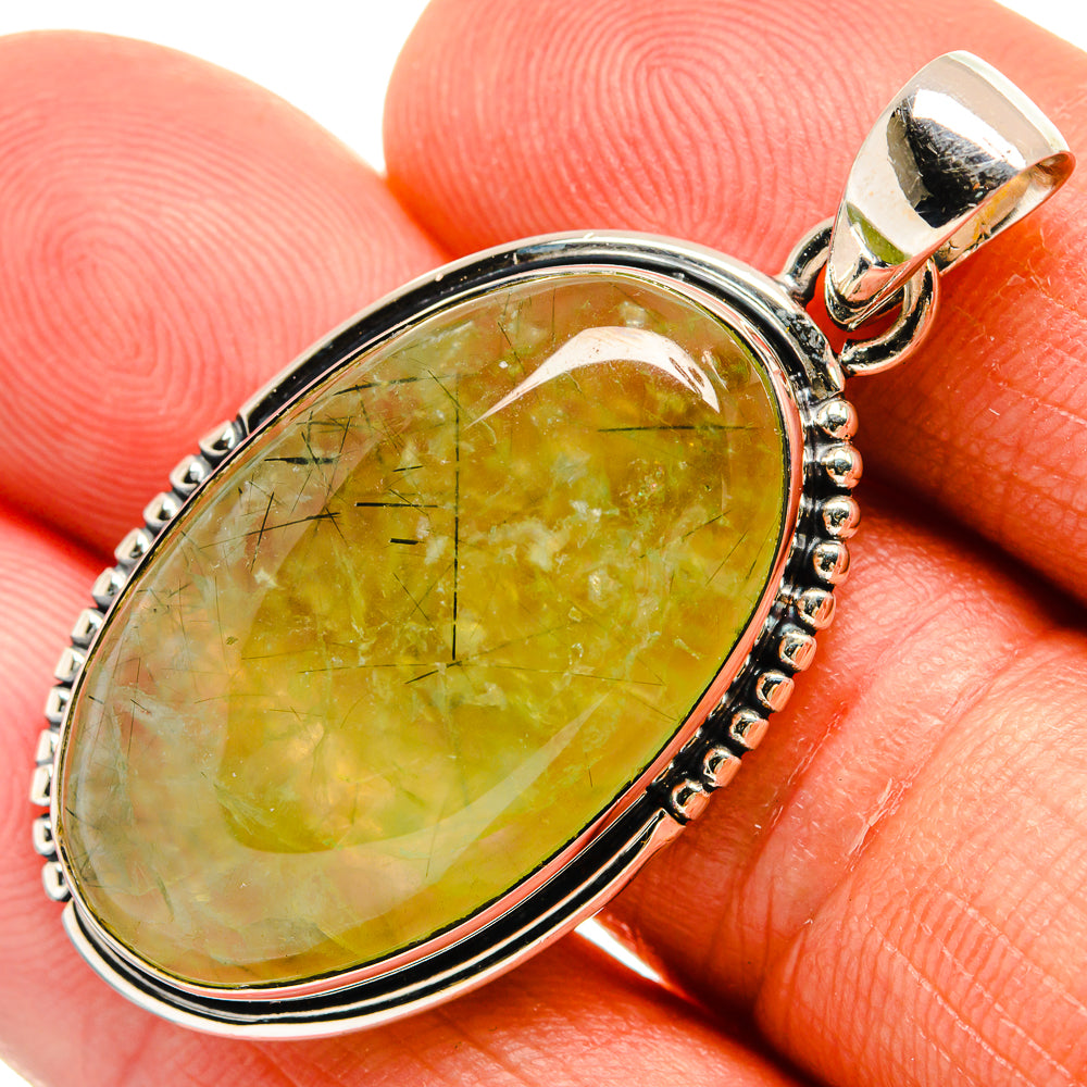 Prehnite Pendants handcrafted by Anasilvercos - PD25567