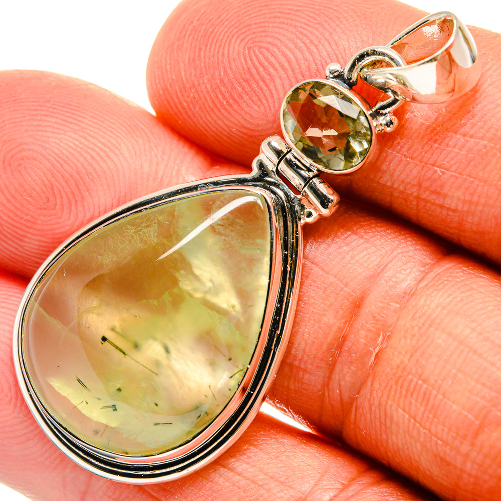 Prehnite Pendants handcrafted by Anasilvercos - PD25577