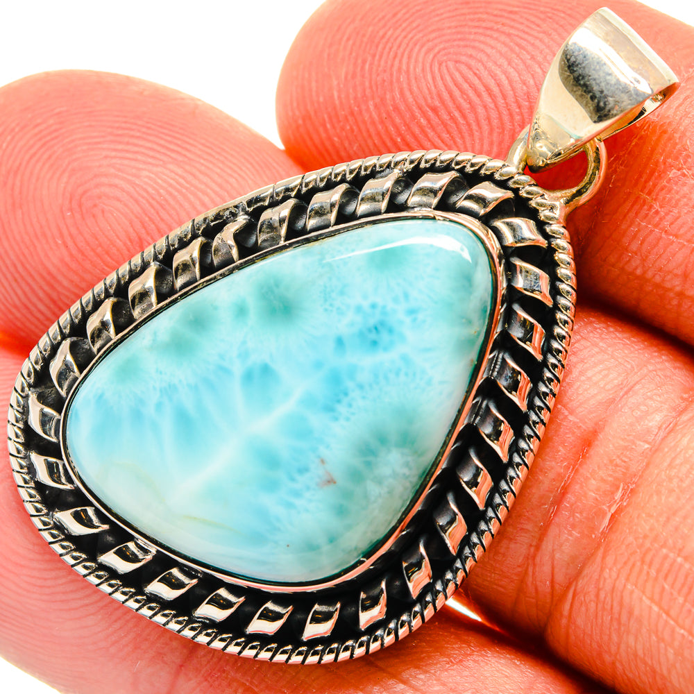 Larimar Pendants handcrafted by Anasilvercos - PD25595