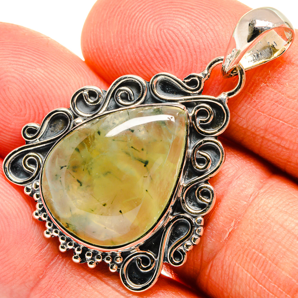 Prehnite Pendants handcrafted by Anasilvercos - PD25600