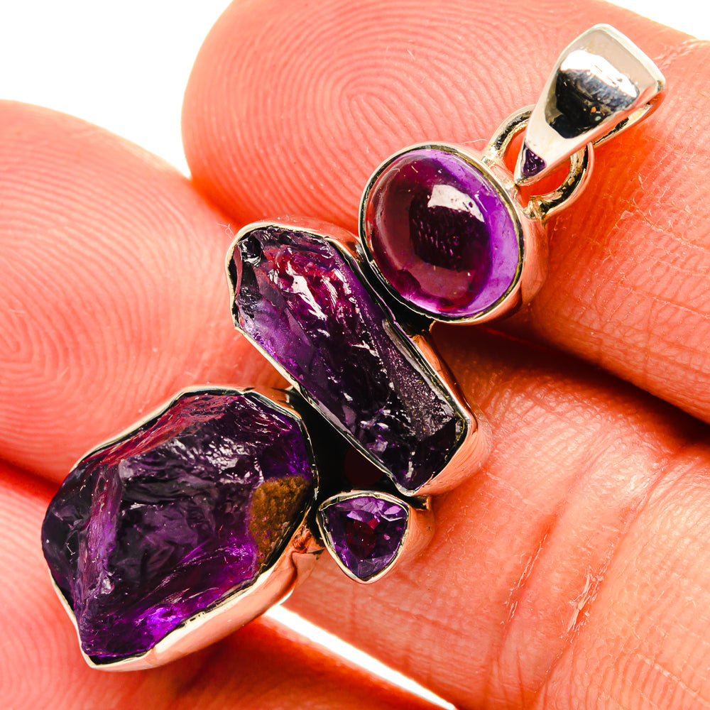 Amethyst Pendants handcrafted by Anasilvercos - PD25606