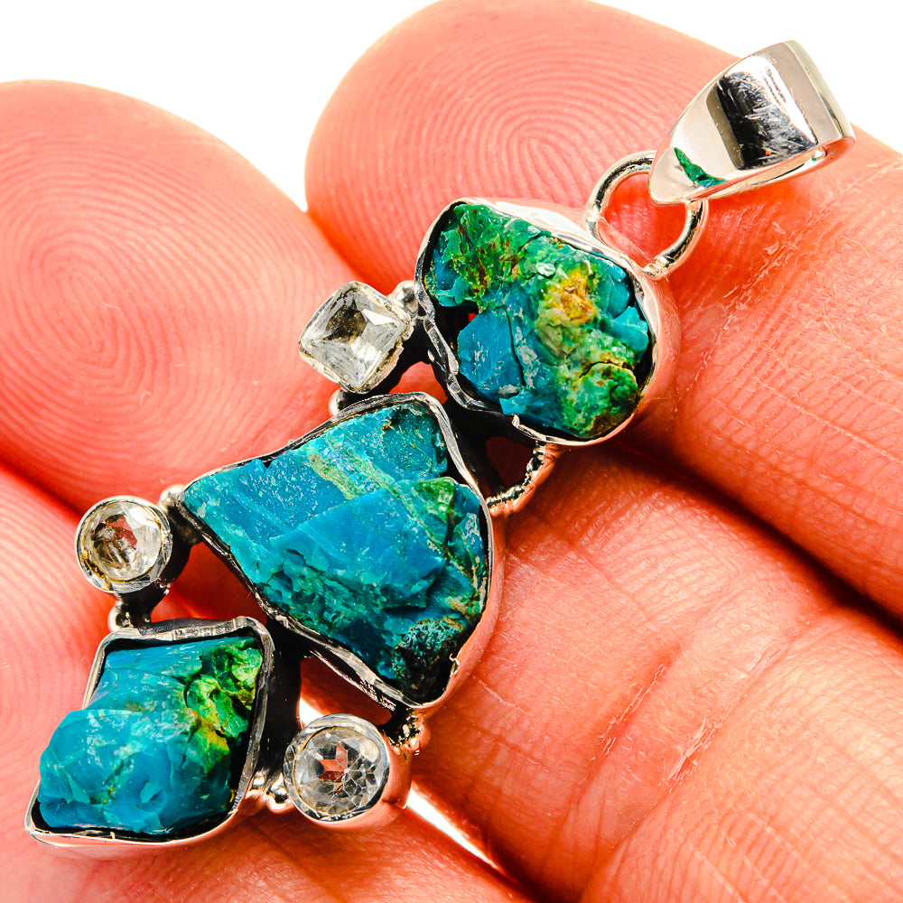 Chrysocolla Pendants handcrafted by Anasilvercos - PD25610
