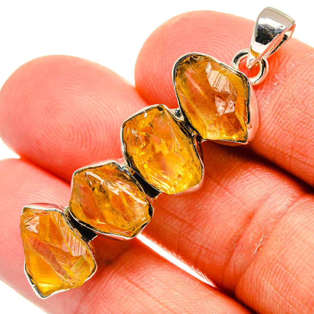 Citrine Pendants handcrafted by Anasilvercos - PD25612