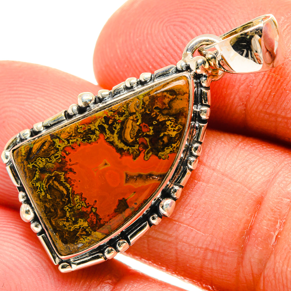 Moroccan Agate Pendants handcrafted by Anasilvercos - PD25636