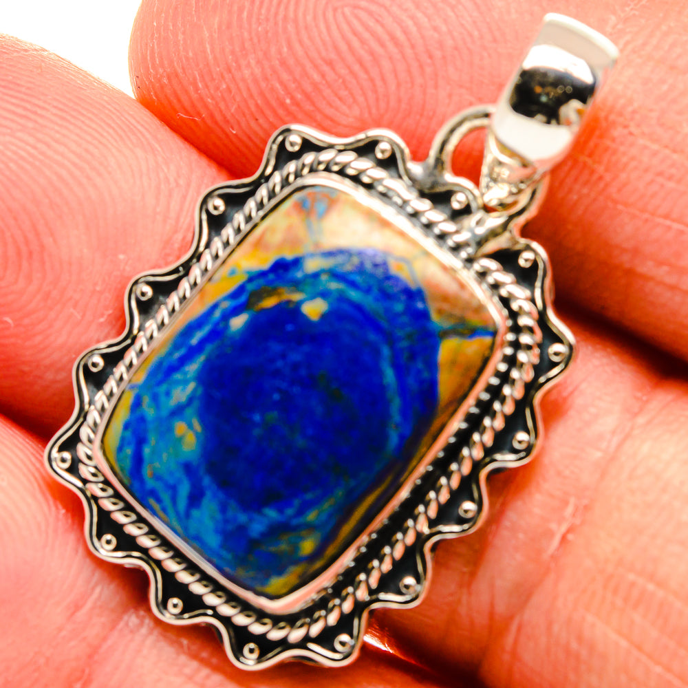 Azurite Pendants handcrafted by Anasilvercos - PD25639