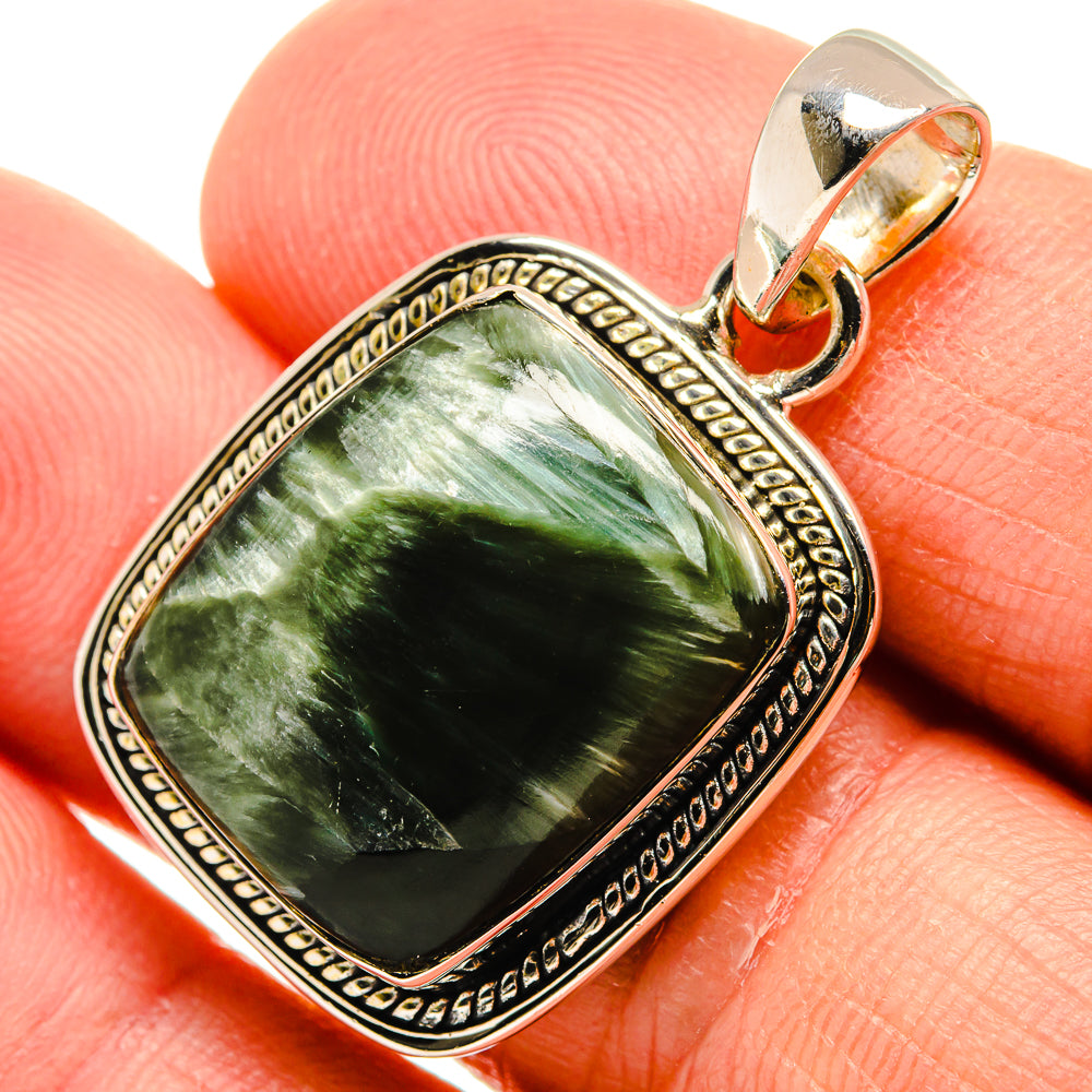 Seraphinite Pendants handcrafted by Anasilvercos - PD25642