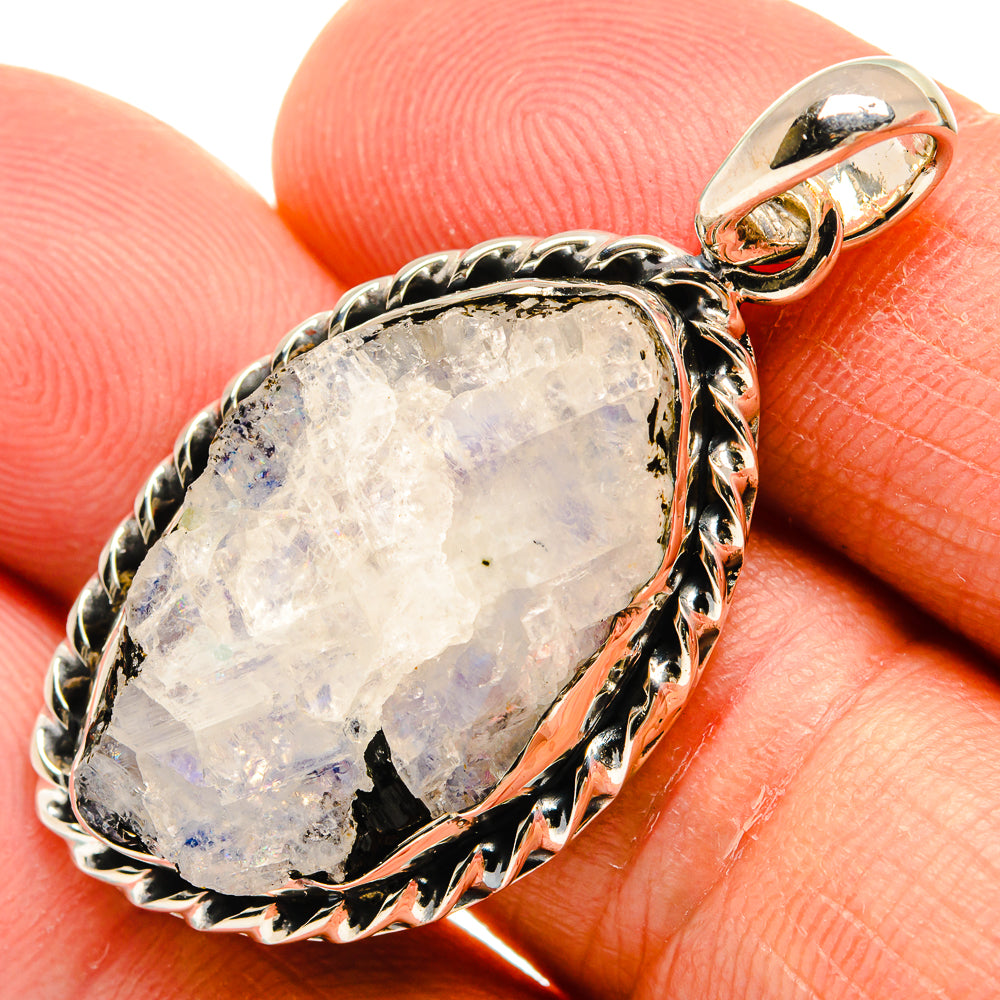 Rainbow Moonstone Pendants handcrafted by Anasilvercos - PD25650