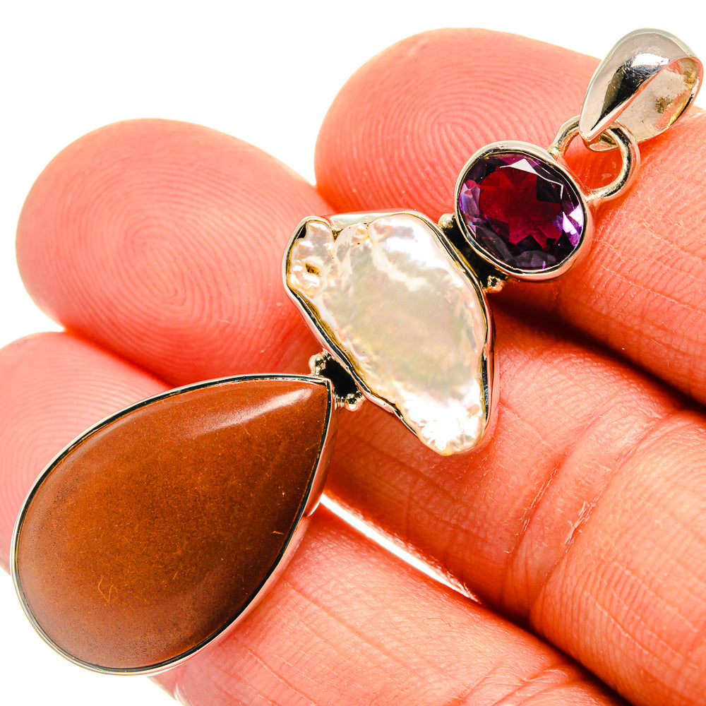 Red Jasper Pendants handcrafted by Anasilvercos - PD25656