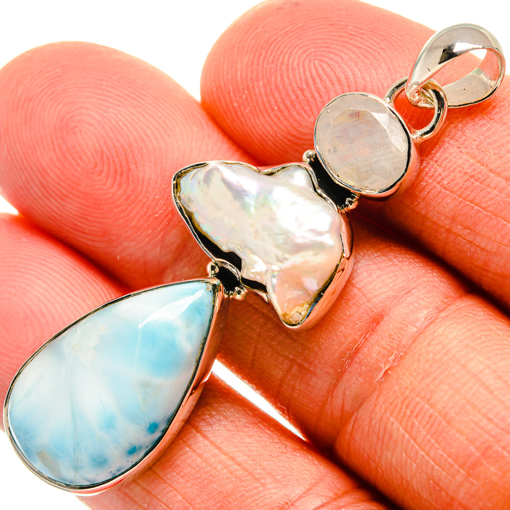 Larimar Pendants handcrafted by Anasilvercos - PD25660