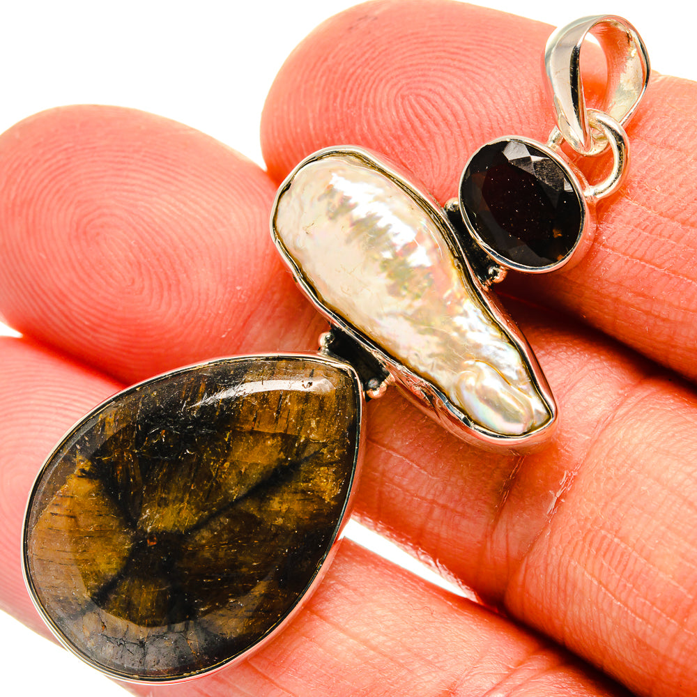 Chiastolite Pendants handcrafted by Anasilvercos - PD25663