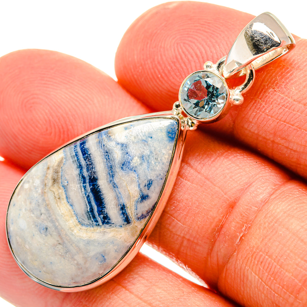 Blue Scheelite Pendants handcrafted by Anasilvercos - PD25664