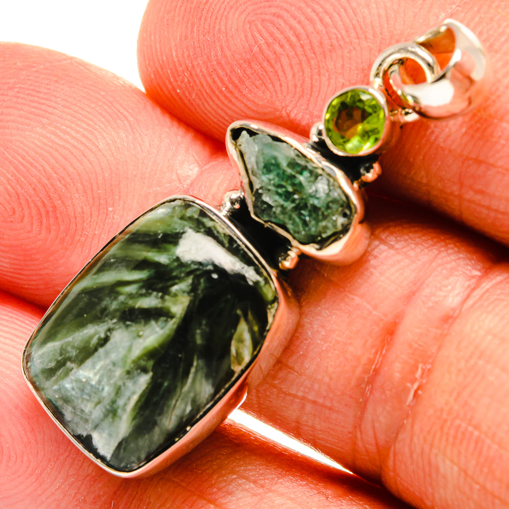Seraphinite Pendants handcrafted by Anasilvercos - PD25670