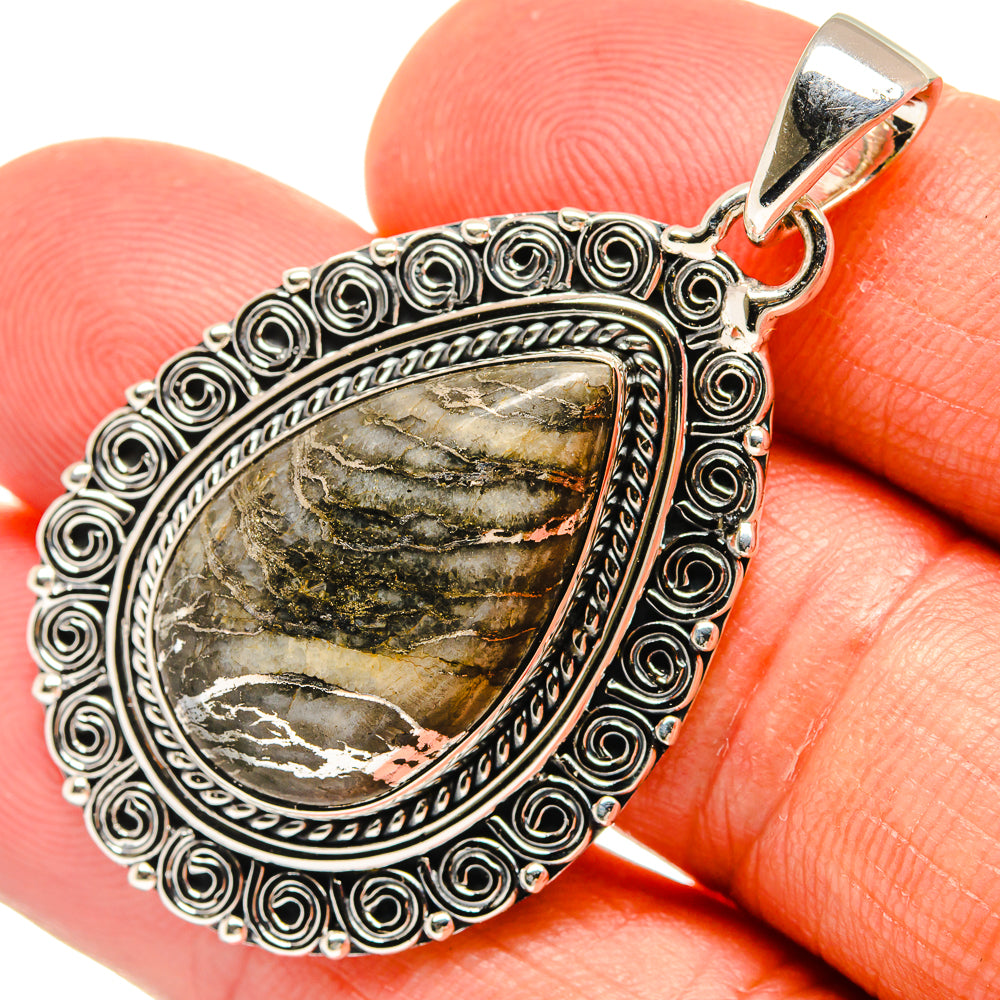 Pyrite Agate Pendants handcrafted by Anasilvercos - PD25708