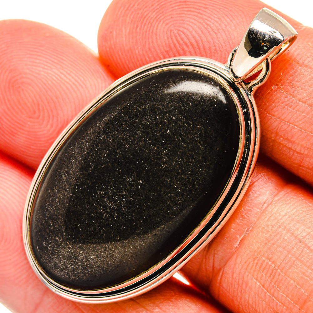 Gold Sheen Obsidian Pendants handcrafted by Anasilvercos - PD25724