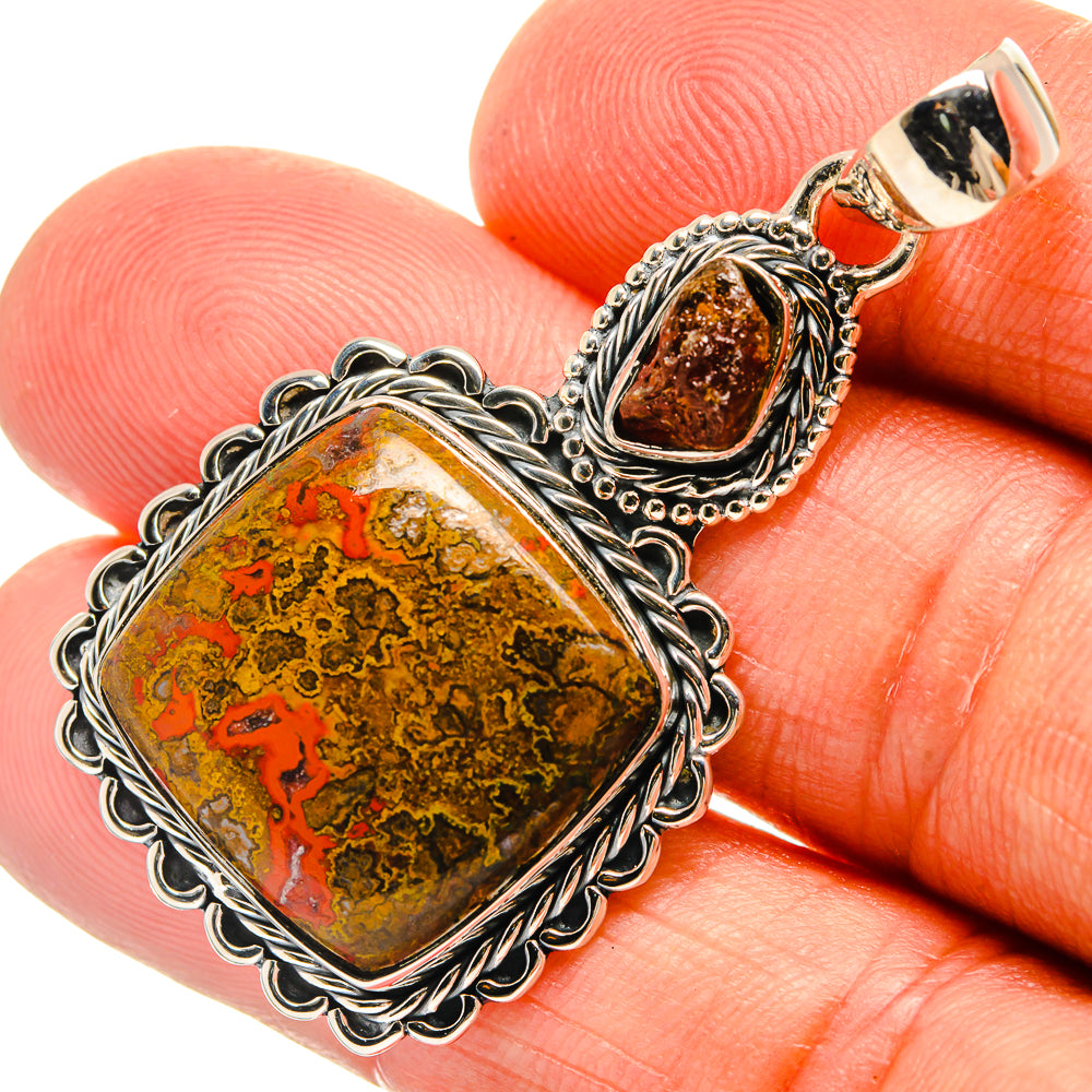 Moroccan Agate Pendants handcrafted by Anasilvercos - PD25727