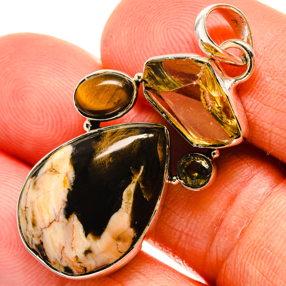 Peanut Wood Jasper Pendants handcrafted by Anasilvercos - PD25769