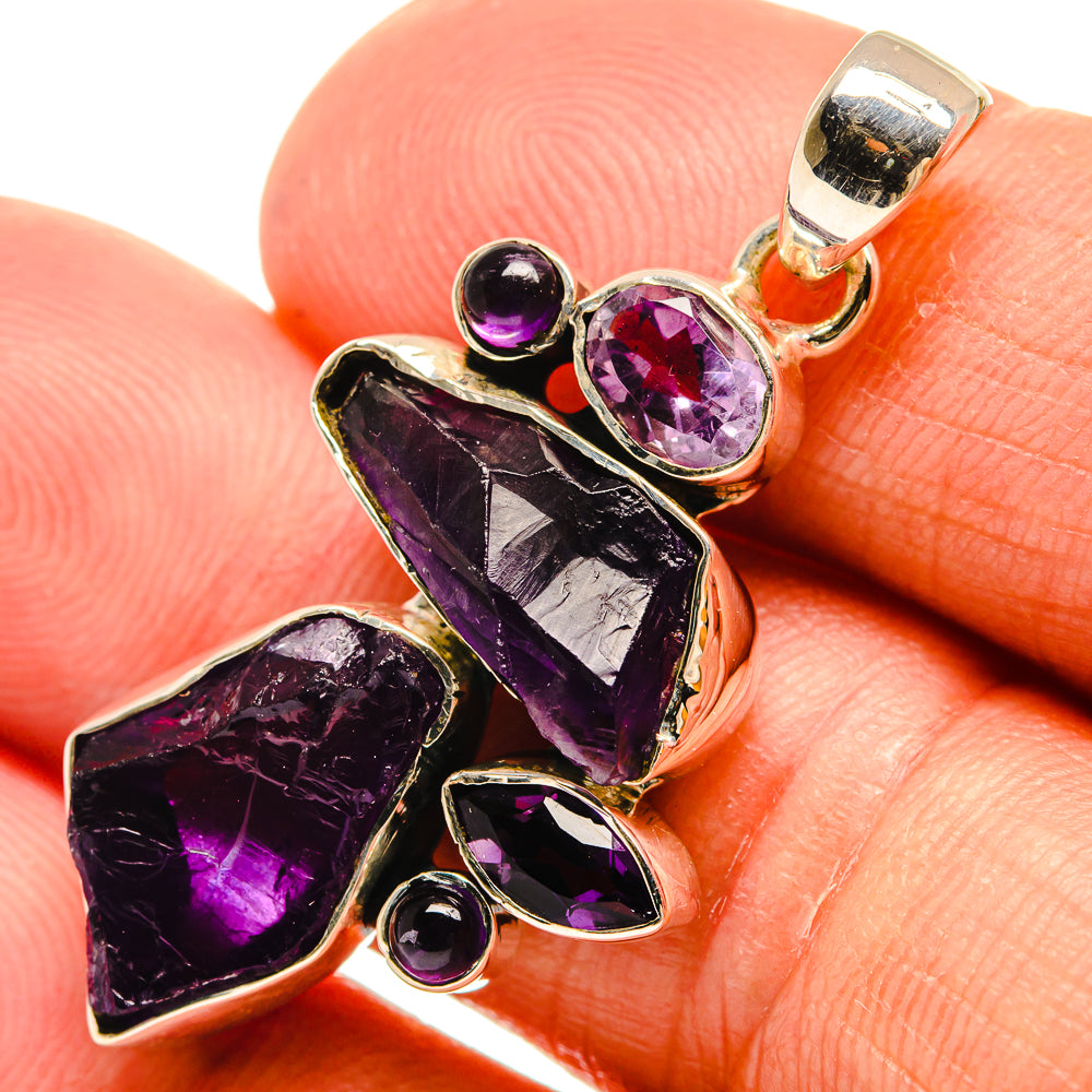 Amethyst Pendants handcrafted by Anasilvercos - PD25774
