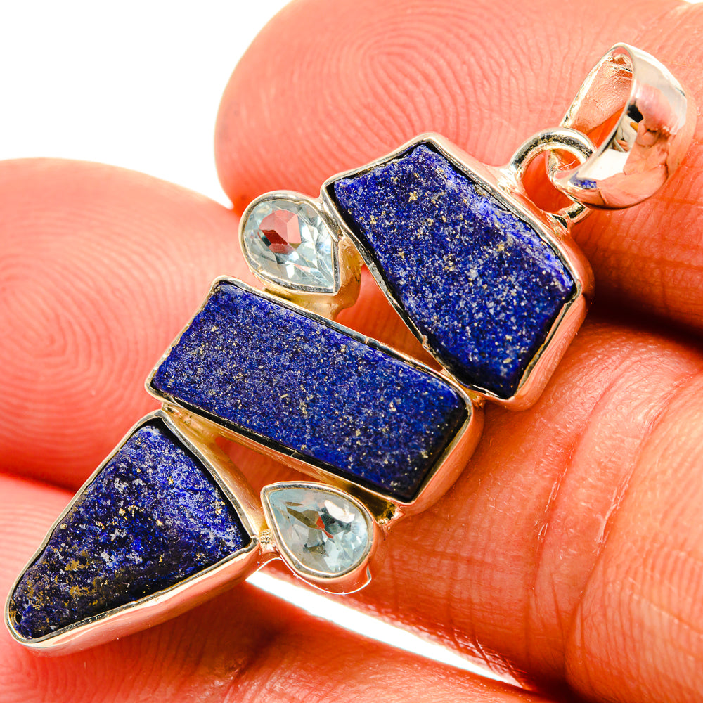 Lapis Lazuli Pendants handcrafted by Anasilvercos - PD25775