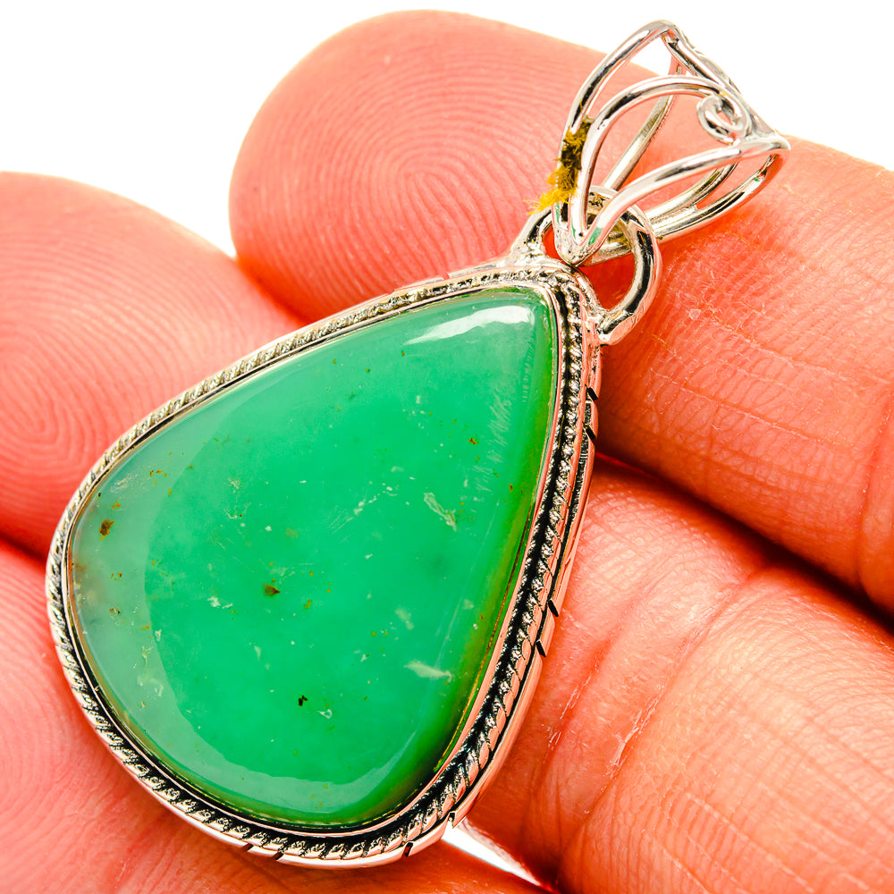 Chrysoprase Pendants handcrafted by Anasilvercos - PD25796