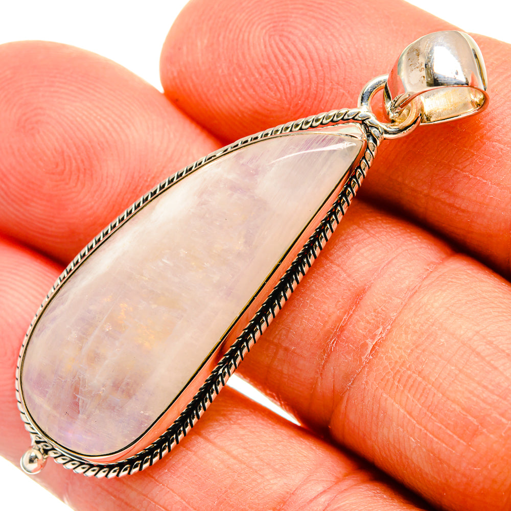 Rainbow Moonstone Pendants handcrafted by Anasilvercos - PD25823