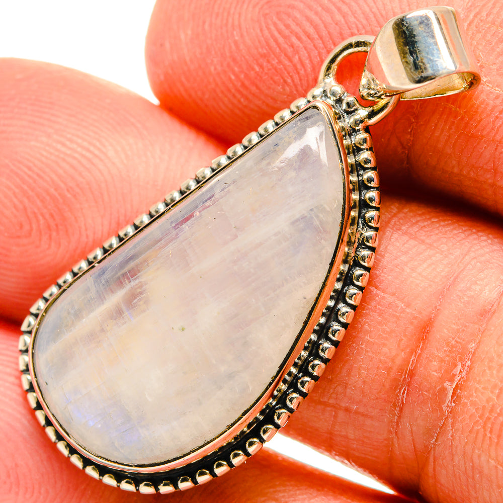 Rainbow Moonstone Pendants handcrafted by Anasilvercos - PD25824