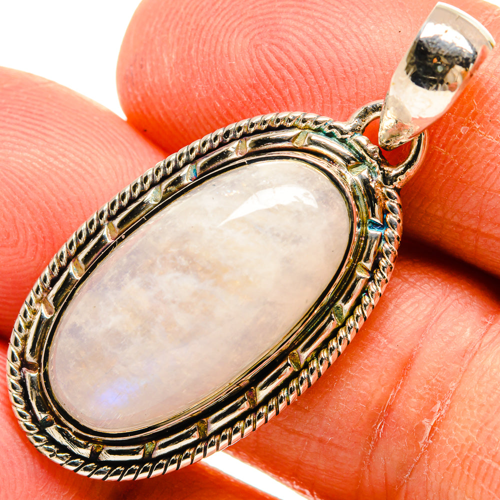 Rainbow Moonstone Pendants handcrafted by Anasilvercos - PD25827