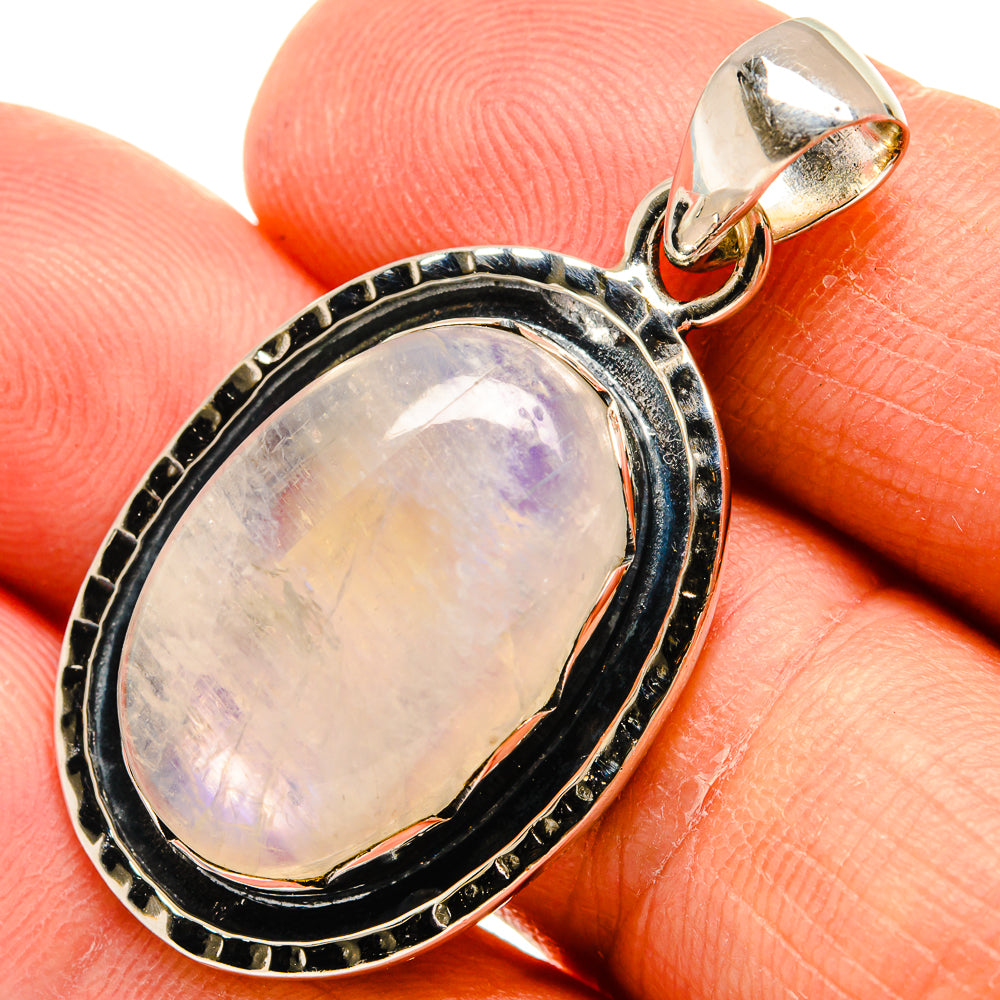 Rainbow Moonstone Pendants handcrafted by Anasilvercos - PD25829